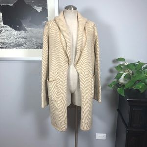 VTG Rena Rowan 100% wool open coat / cardigan XL
